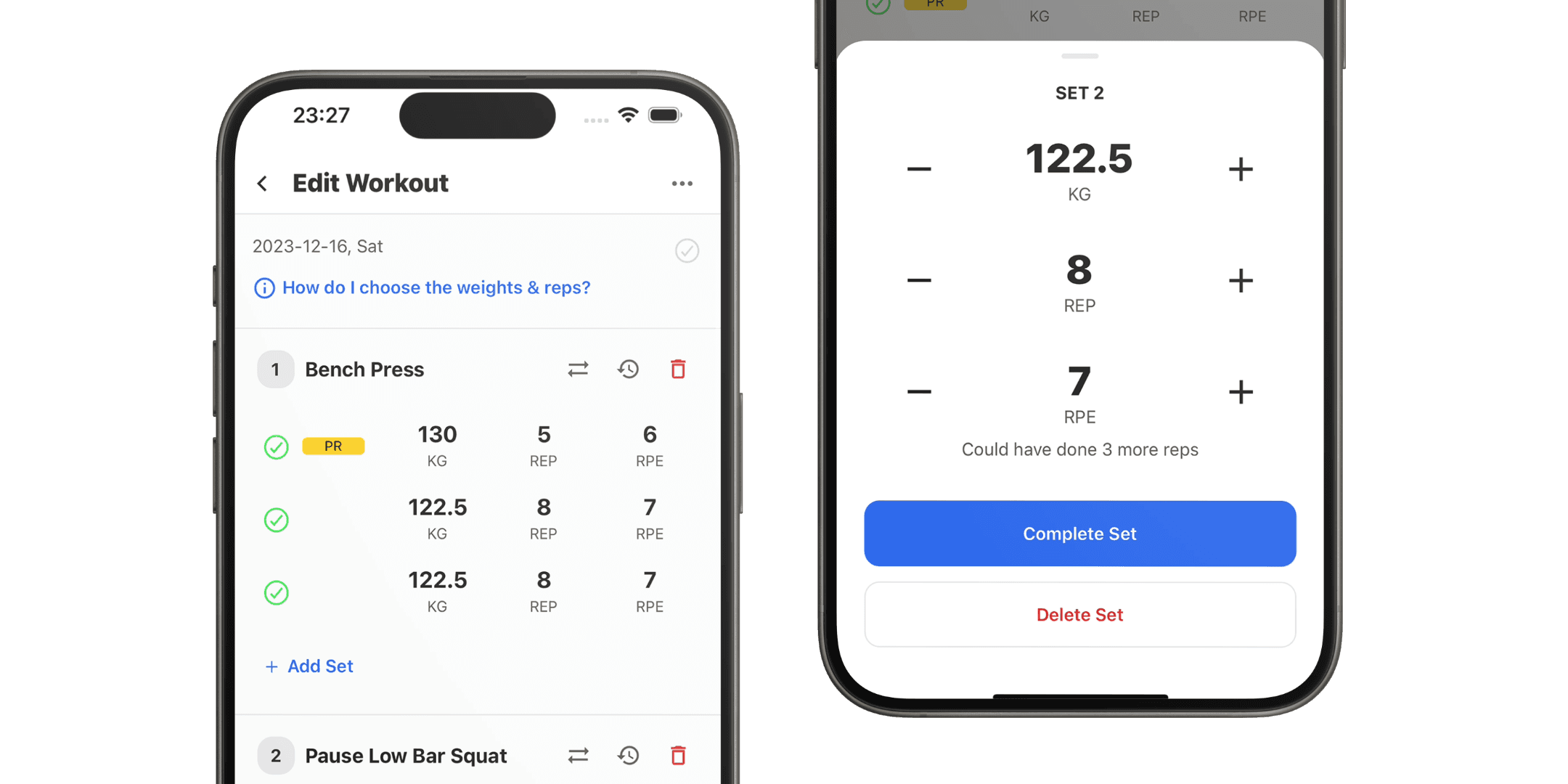 Intuitive Workout Logging